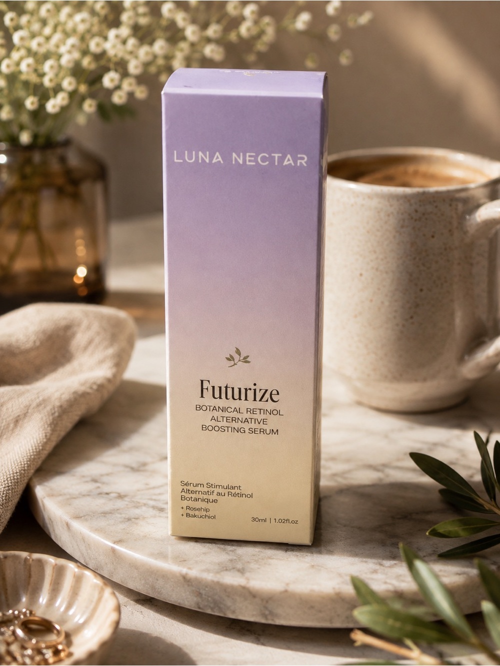NIB Luna Nectar Futurize Botanical Retinol Alternative Serum 1.01 oz